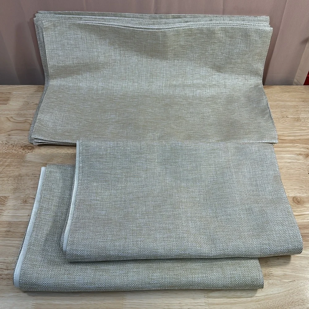 Pier 1 2 14 x 72” Cream/Gold Shimmer table runners EUC